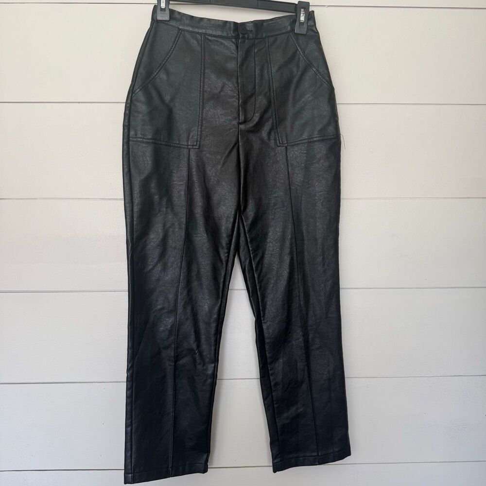 Princess Polly Women’s 4 Black Faux Leather Pants